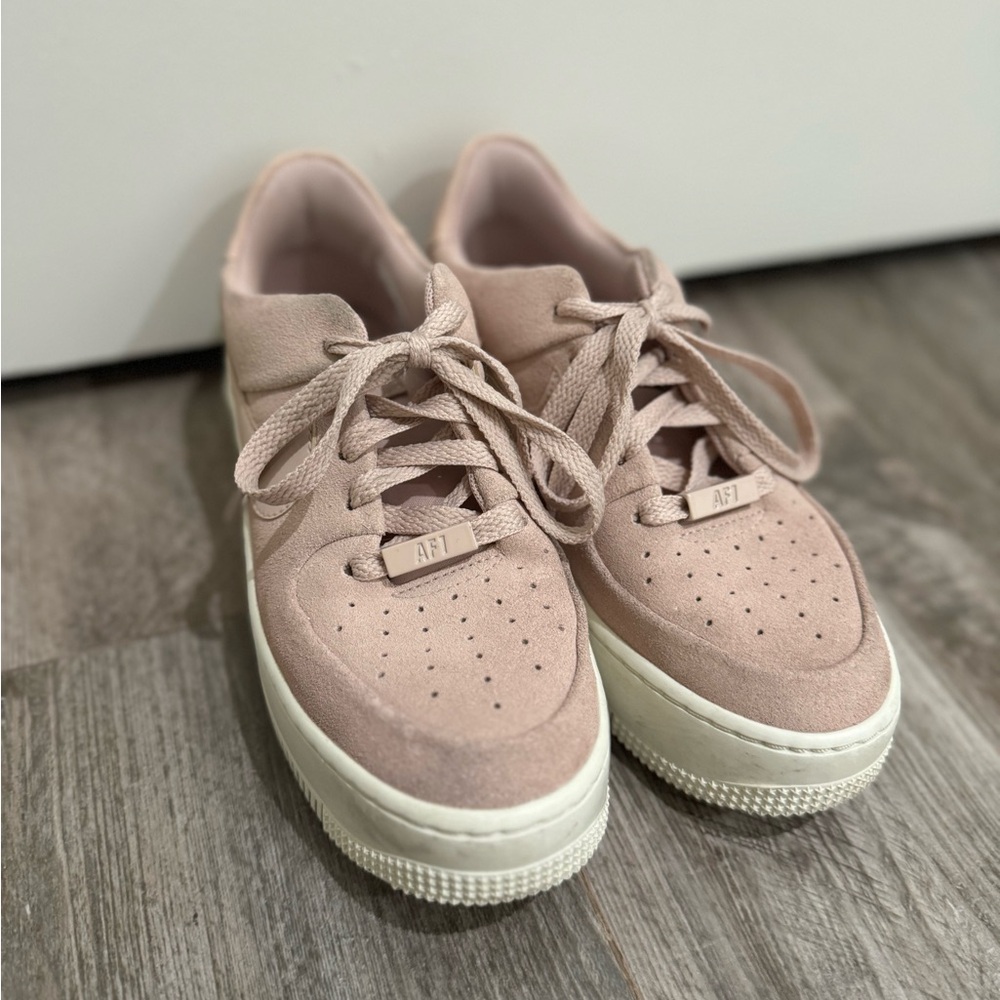Pink Suede Nike Air Force 1, Size 6